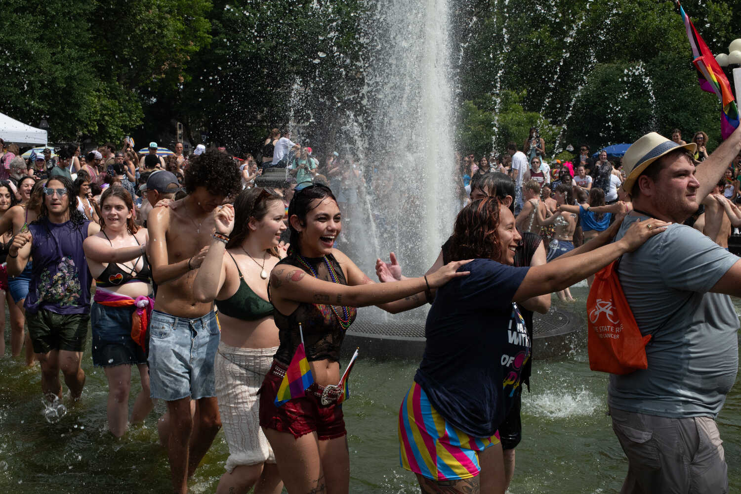 The New York City Pride March, now in its 54th year, attracted tens of thousands in Manhattan. Related Article.