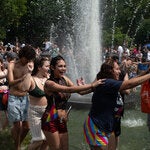 The New York City Pride March, now in its 54th year, attracted tens of thousands in Manhattan. Related Article.