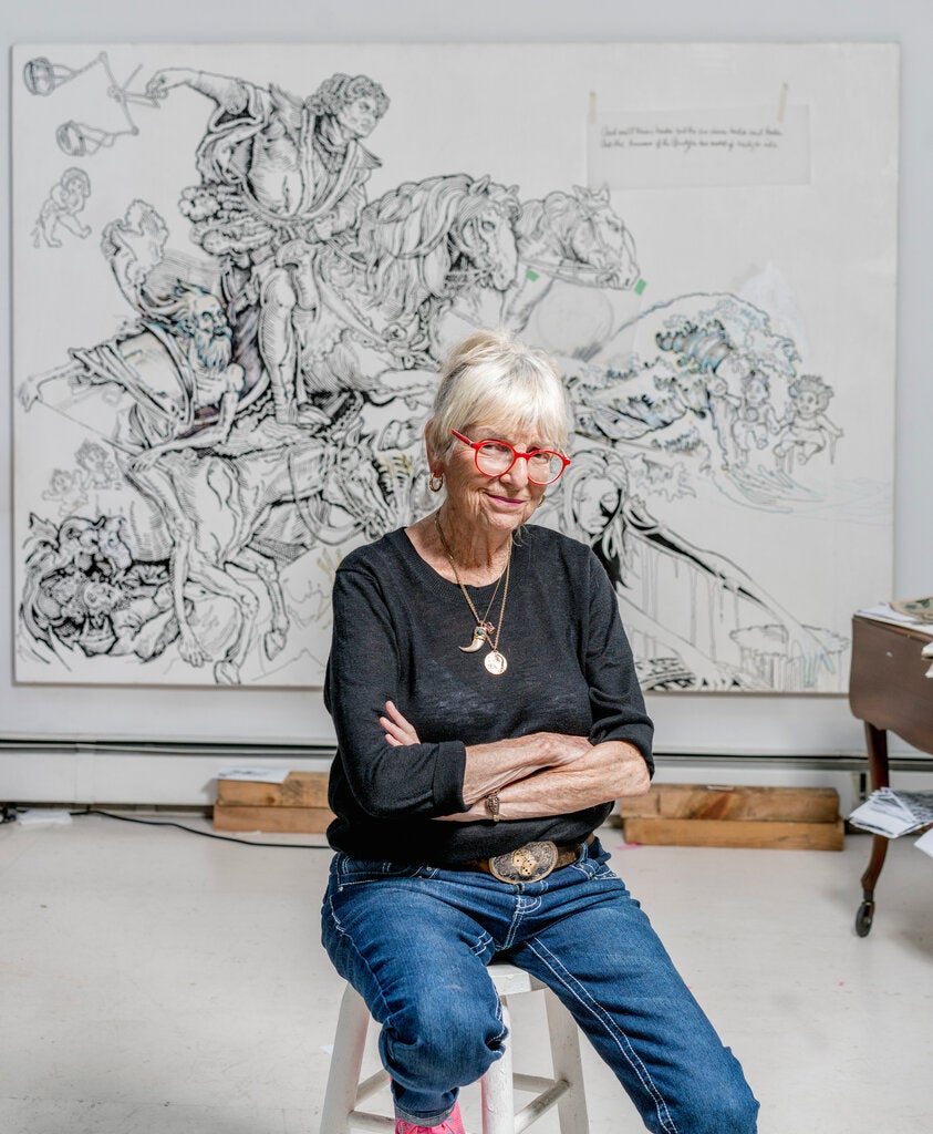 Audrey Flack in 2017. She often found herself the only woman in a cohort of male painters.