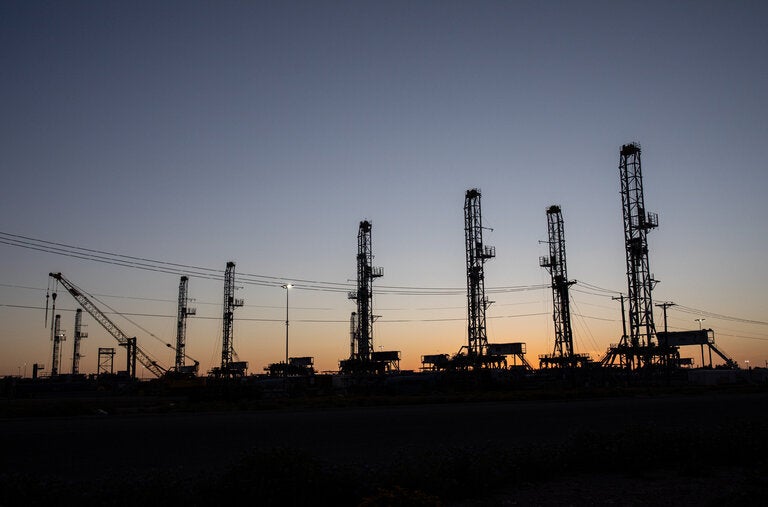 Drilling equipment in storage in Odessa, Texas. The Republican Party platform encourages the production of oil, gas and coal.