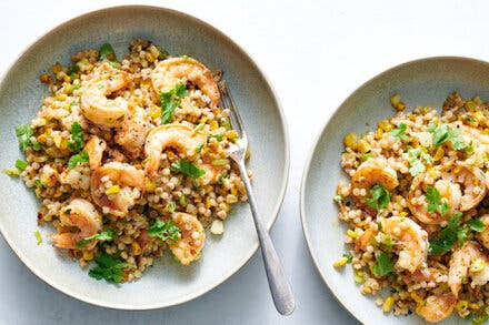 Miso Shrimp and Corn Couscous Salad