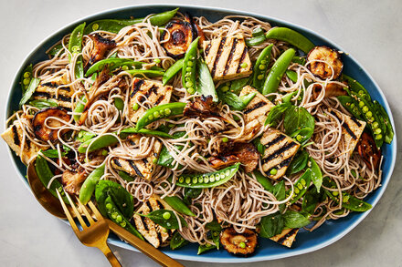 Image for Soba Salad With Grilled Mushrooms and Tofu