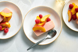 Image for Creamy Peach Sorbet With Raspberries