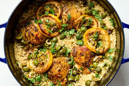 One-Pot Chicken and Rice With Caramelized Lemon