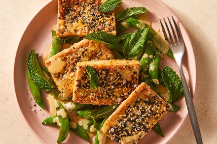 Lemon-Pepper Tofu and Snap Peas