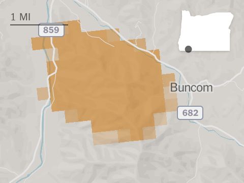 Upper Applegate fire map as of Sun. 3:56 AM PT.