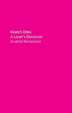 book cover for Keats's Odes by Anahid Nersessian