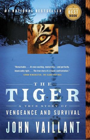 book cover for The Tiger by John Vaillant