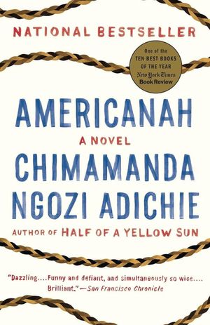 book cover for Americanah by Chimamanda Ngozi Adichie