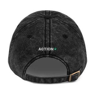 Action Check Vintage Dad Cap