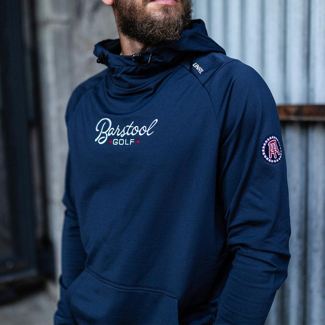 UNRL x Barstool Golf Crossover Hoodie II-Hoodies & Sweatshirts-Fore Play-Navy-S-Barstool Sports