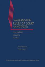 Washington Rules of Court Annotated (State Rules) cover