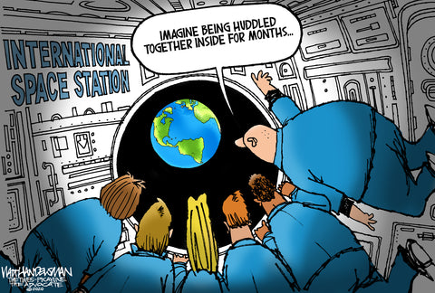 Limited Edition (50) Cartoon from Walt Handelsman - Huddled Together