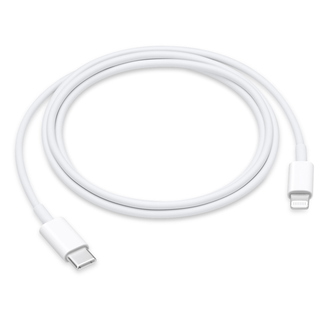 1-metre USB-C to Lightning cable connects a device with Lightning connector to a USB-C or Thunderbolt 3 (USB-C)–enabled Mac, for syncing and charging.