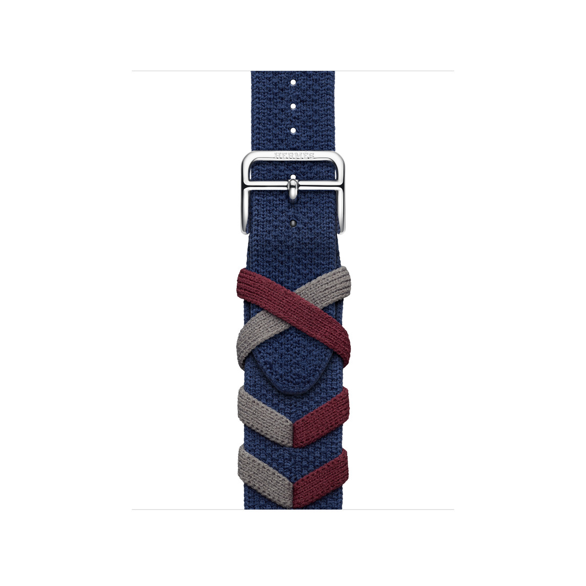 Bridon Single Tour Armband Navy (Blau), weiches Leder mit silberner Schließe aus Edelstahl.