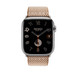 Toile H Simple Tour-armband i Gold och Écru (beige). På bilden syns urtavlan på Apple Watch. 