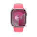 Sololoop i rosa där man ser Apple Watch med 45-millimetersboett och Digital Crown.
