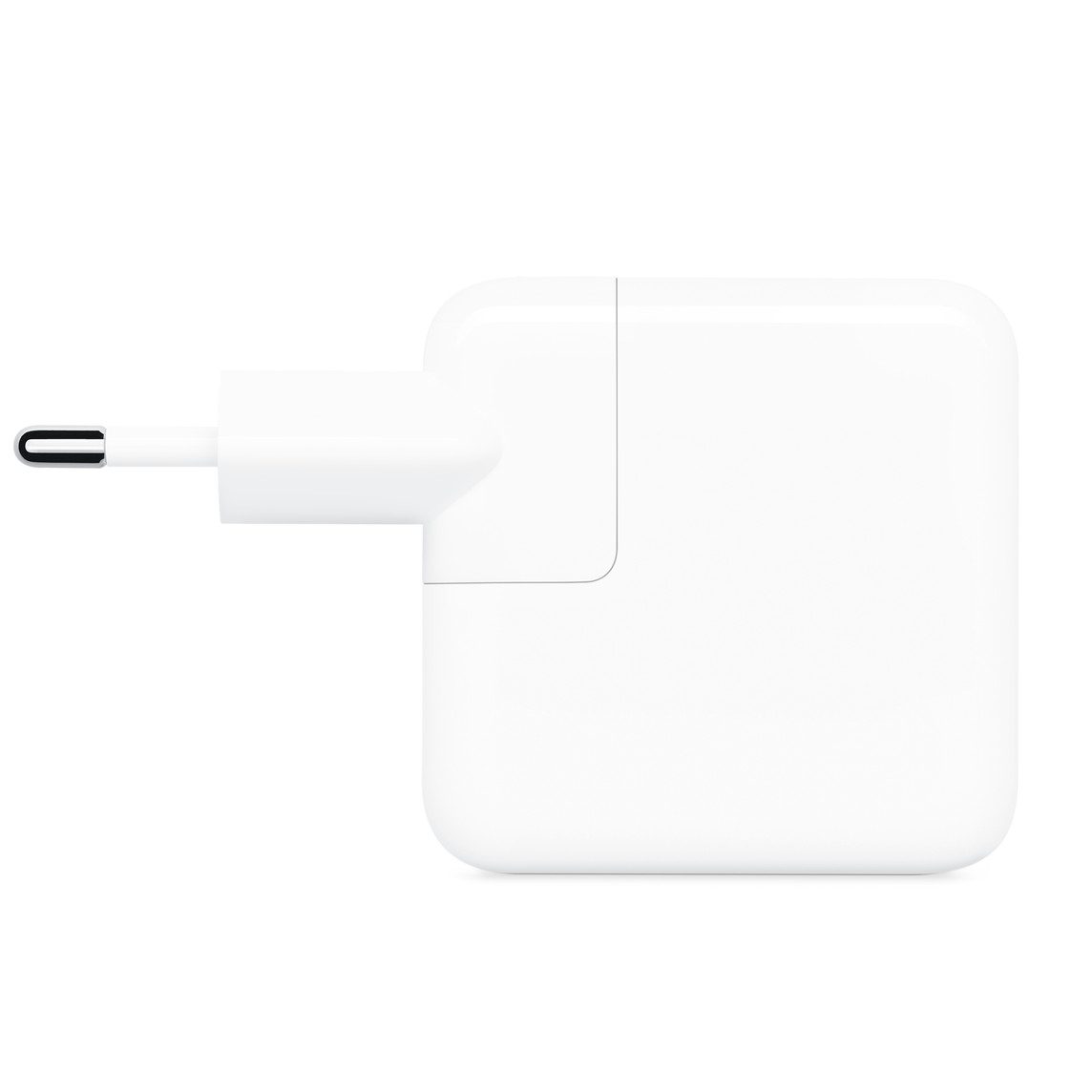 30 W usb-c-strömadapter (stickkontakt typ C) sedd från sidan.