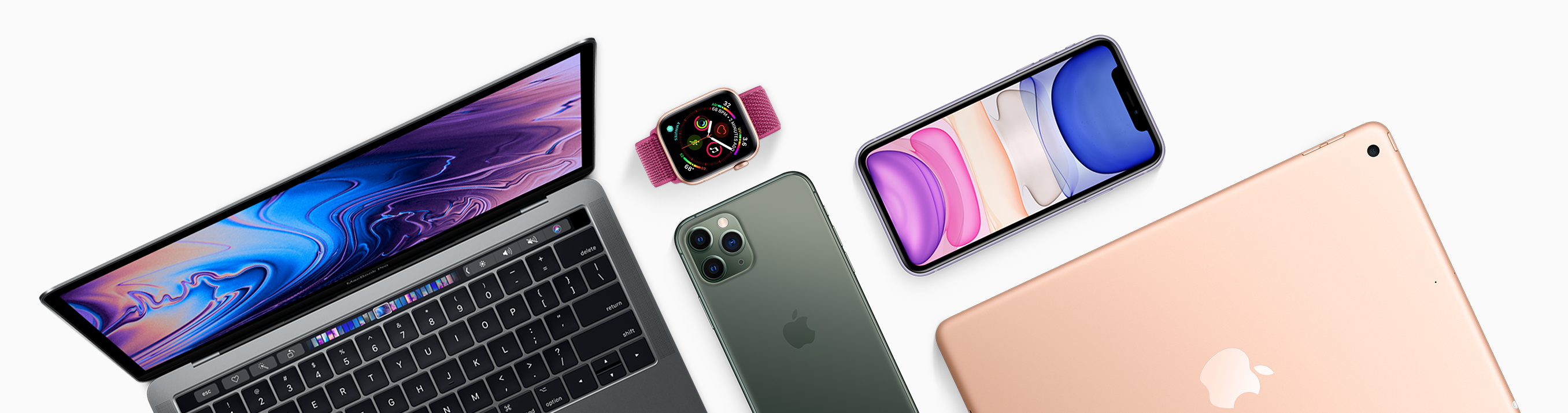 MacBook, Apple Watch, iPhone, iPhone, iPad