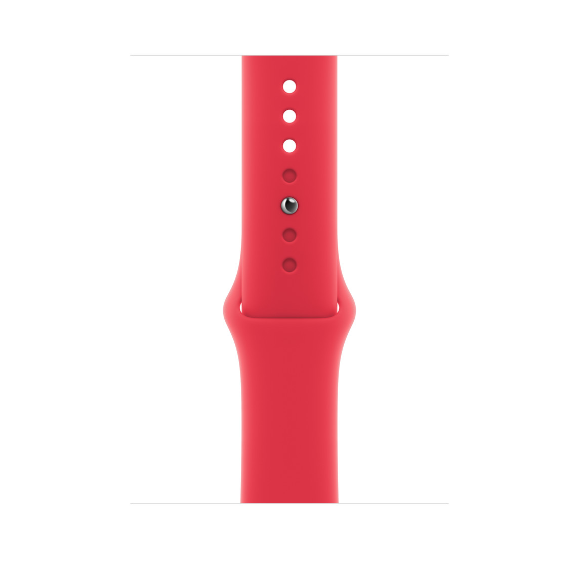 (PRODUCT)Red Sport Band, smooth fluoroelastomer with pin-and-tuck closure