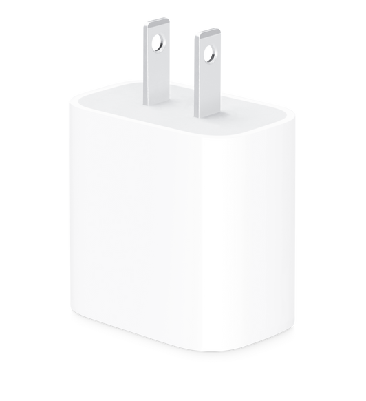 The Apple 20-watt USB‑C Power Adapter (with Type A plug) offers fast, efficient charging at home, in the office or on the go.