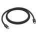 Thunderbolt 4 Pro Cable (1 meter) features a black braided design that coils without tangling, and can transfer data at up to 40 gigabytes per second.