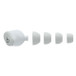 Beats Solo Buds earbud in Storm Gray and silicone eartips in four size options (XS, S, M, L).