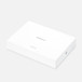 White shipping box, Apple logo on side, top exterior, text reads, MacBook Air, Apple Certified Refurbished