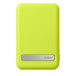 BoostCharge Power Bank, back exterior, integrated kickstand with Belkin logo, four LED battery status lights.