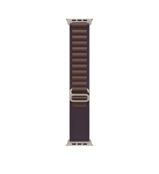 Indigo Alpine Loop strap, two-layer woven textile with loops and titanium G-hook closure