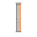 Orange and Beige Trail Loop band, soft nylon weave with pull tab closure