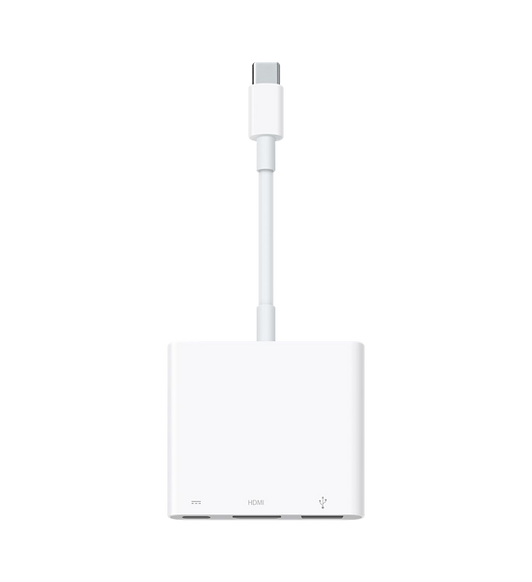 USB-C Digital AV Multiport 轉換器讓你將支援 USB-C 的 Mac 或 iPad 連接至一個 HDMI 顯示器，並同時連接一個標準 USB 裝置和一條 USB-C 充電線。