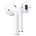 Back and front view of AirPods (2nd generation). 