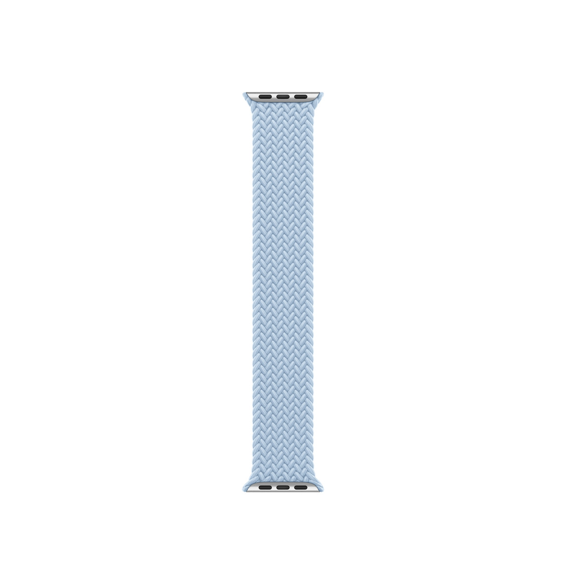 Light Blue Braided Solo Loop band, woven polyester and silicone threads with no clasps or buckles