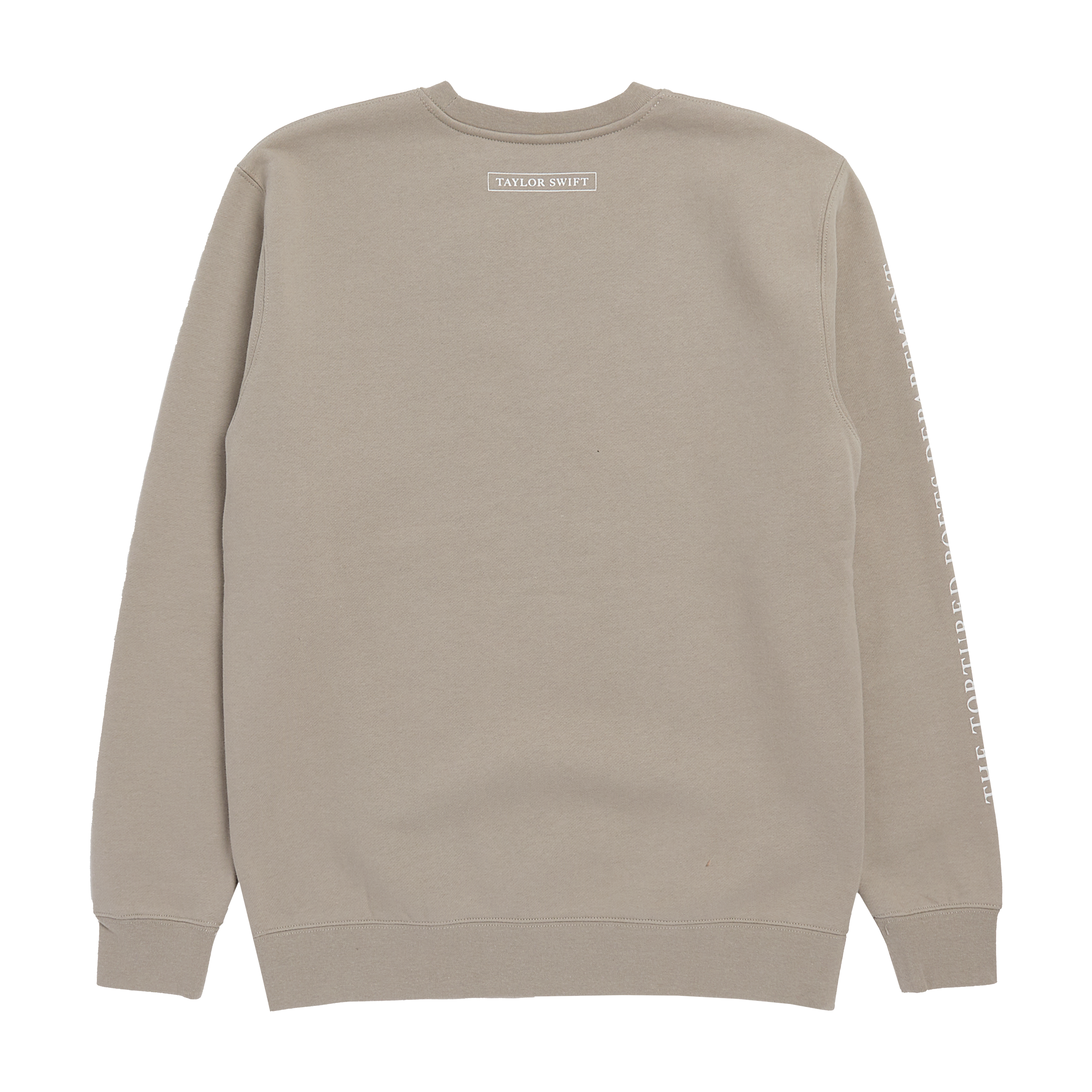 The Tortured Poets Department Beige Crewneck Back