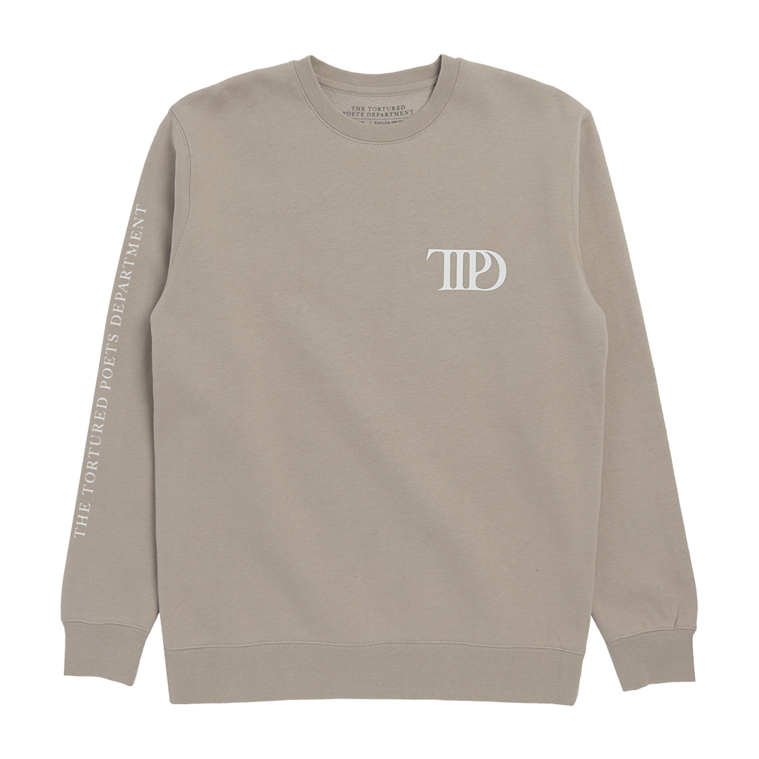 The Tortured Poets Department Beige Crewneck