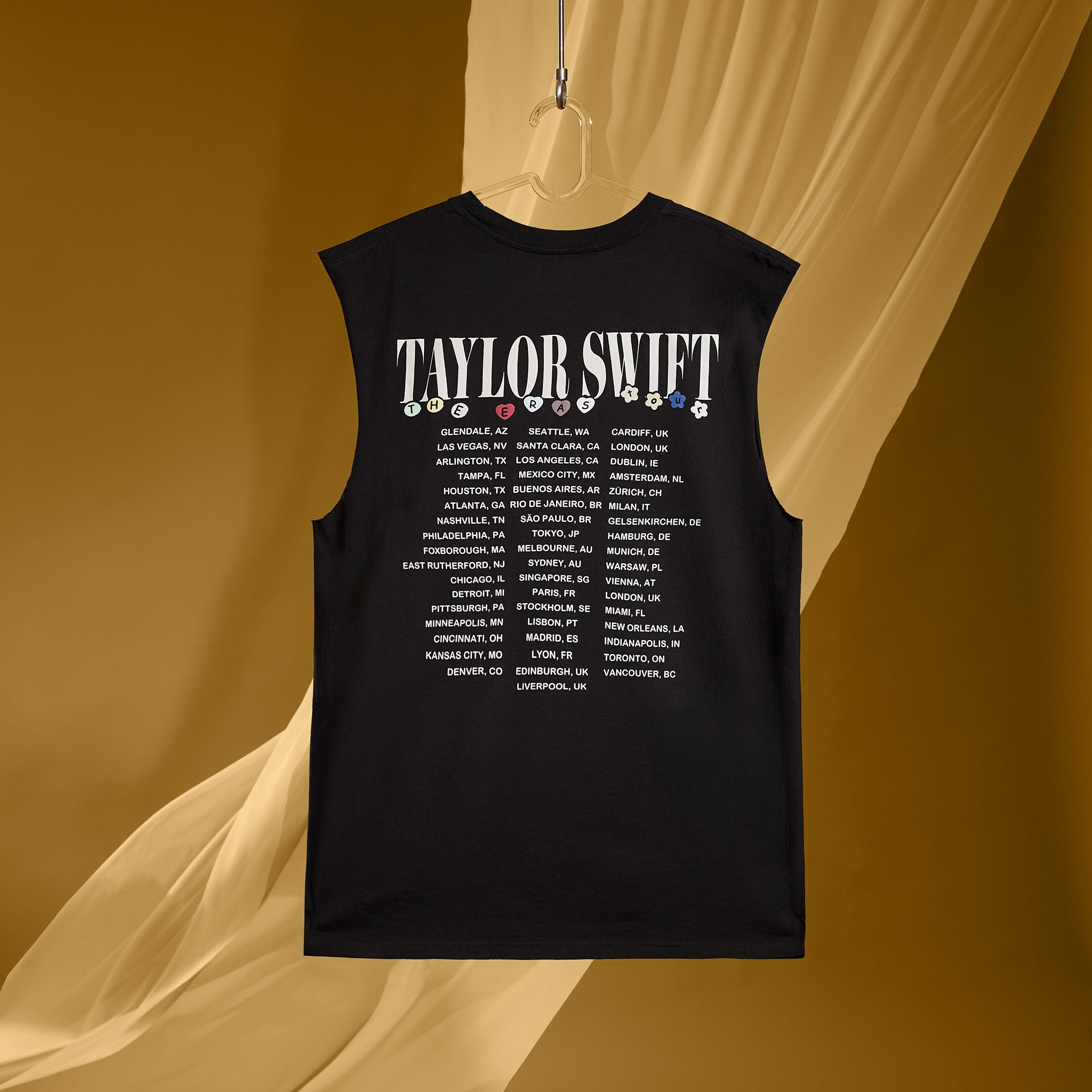 Taylor Swift | The Eras Tour Heart Hands Muscle Oversized Tank Editorial Back