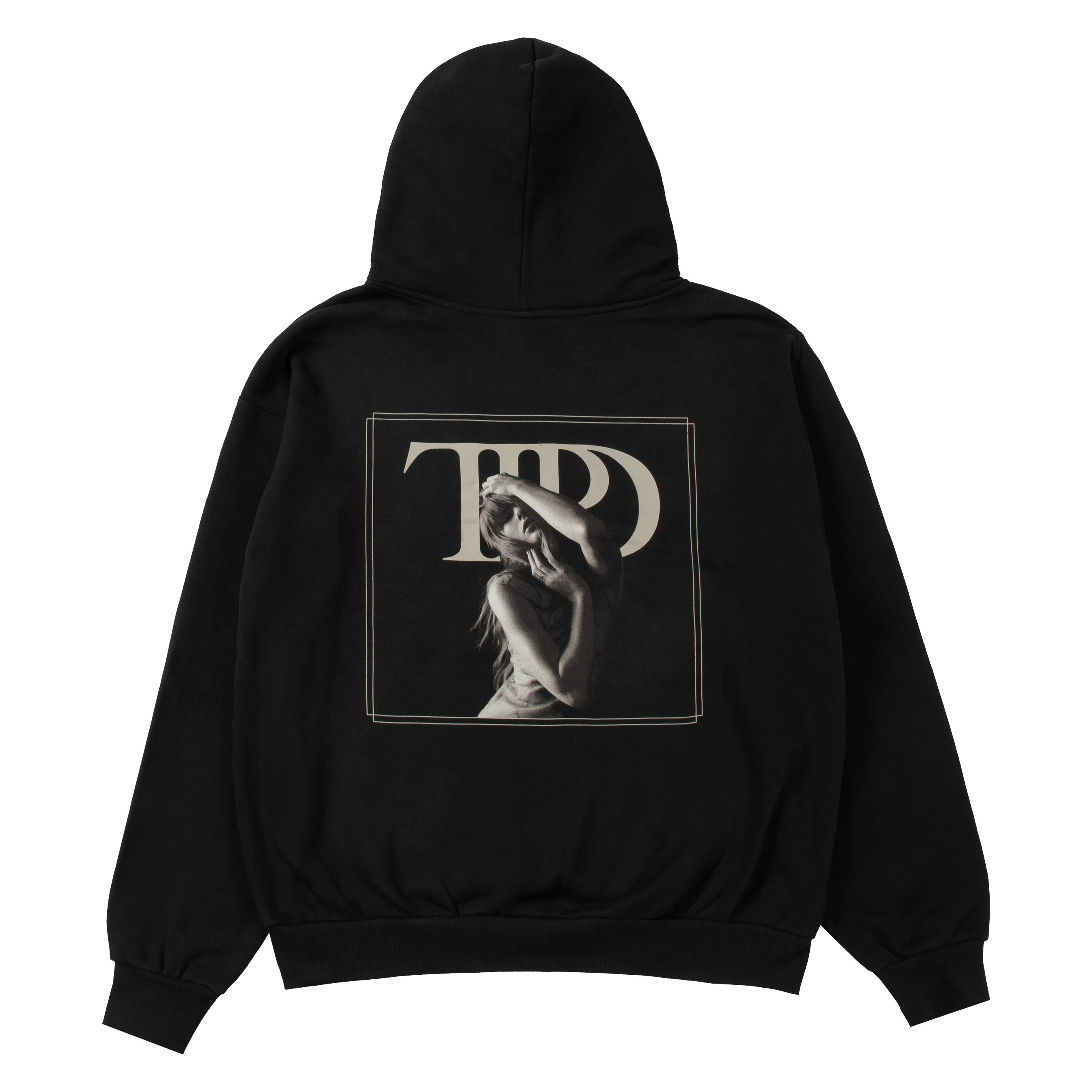 The Tortured Poets Department Black Hoodie Back