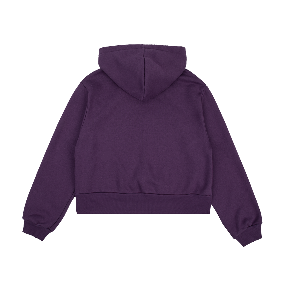 The Story Of Us Purple Crop Hoodie Back