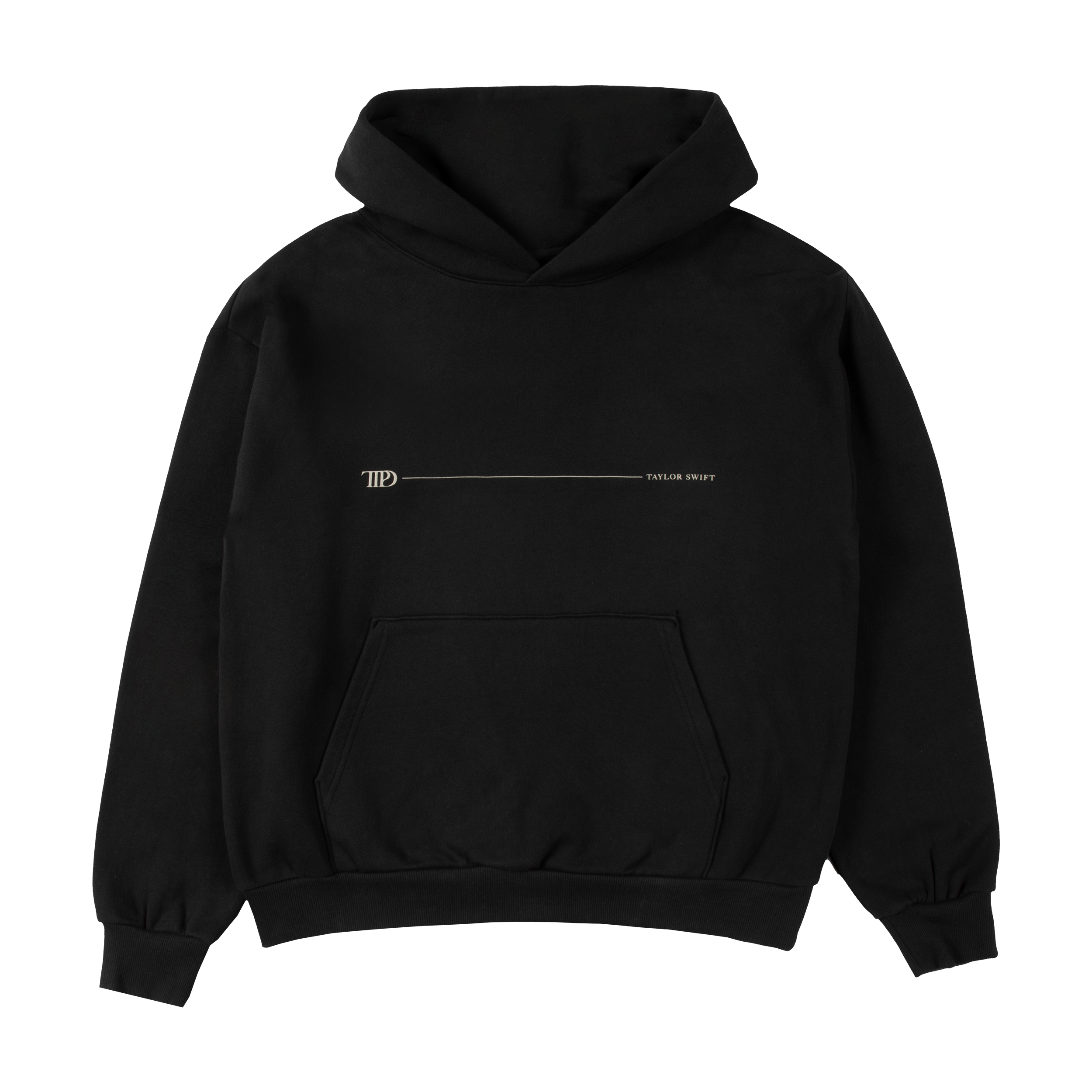 The Tortured Poets Department Black Hoodie Front