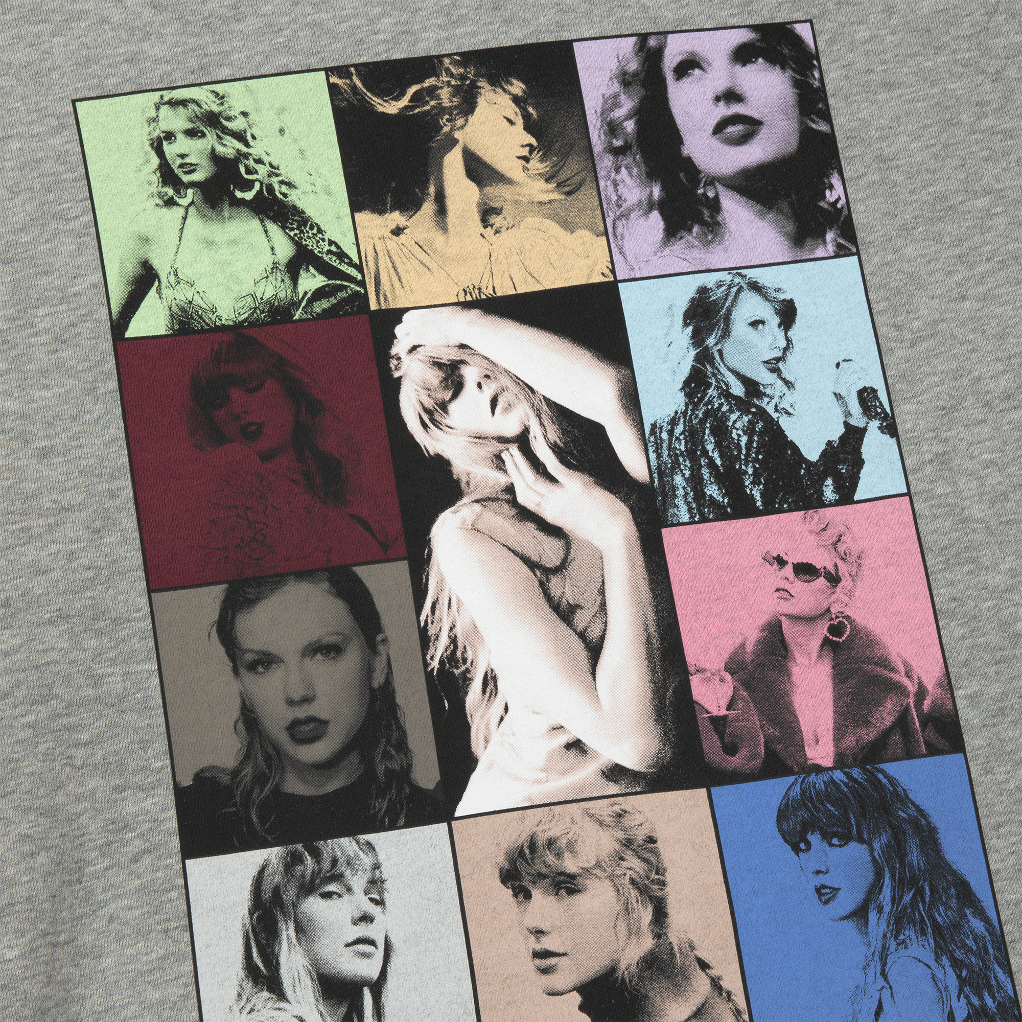 Taylor Swift | The Eras II Tour Gray Crewneck Front Detail