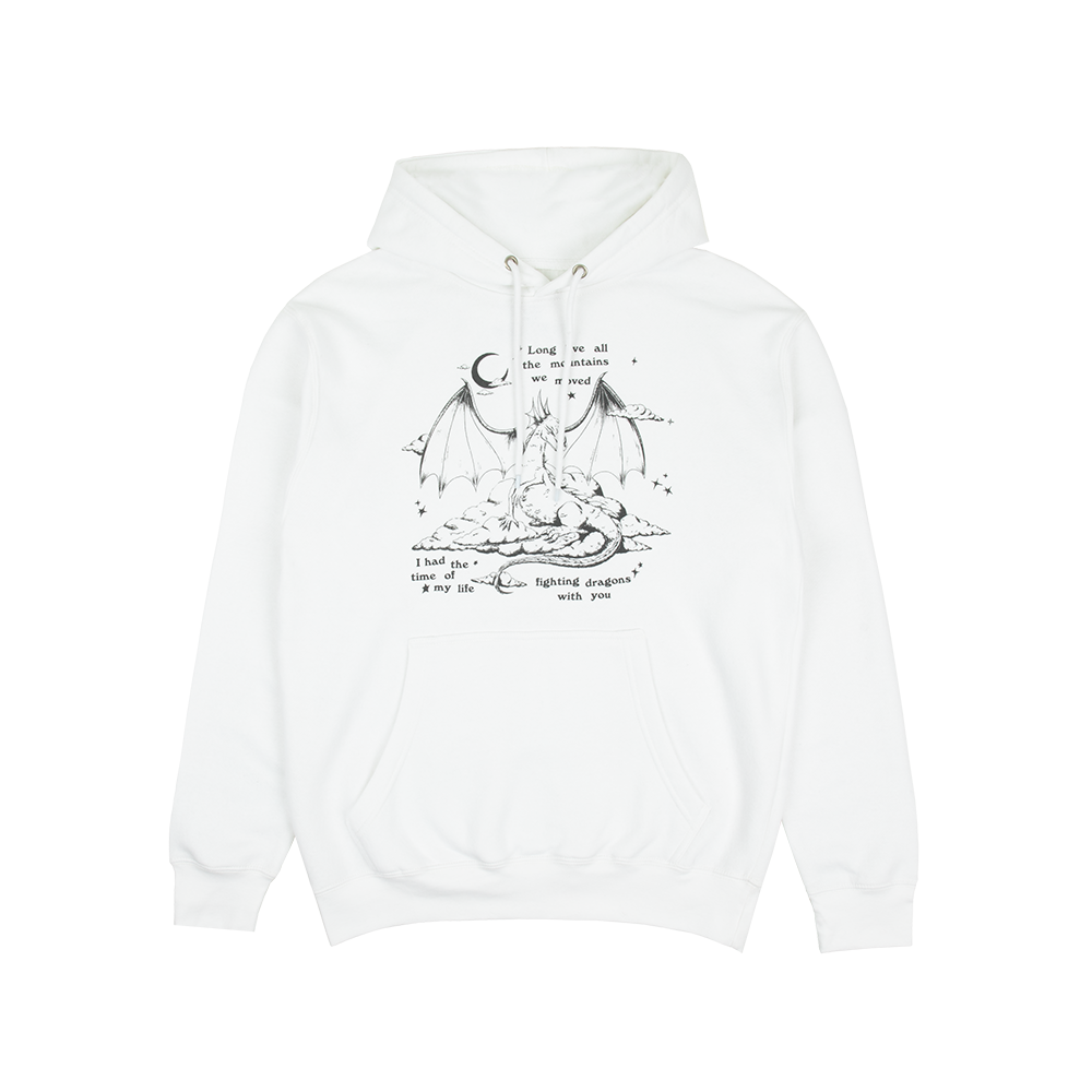 Fighting Dragons With You White Hoodie Front