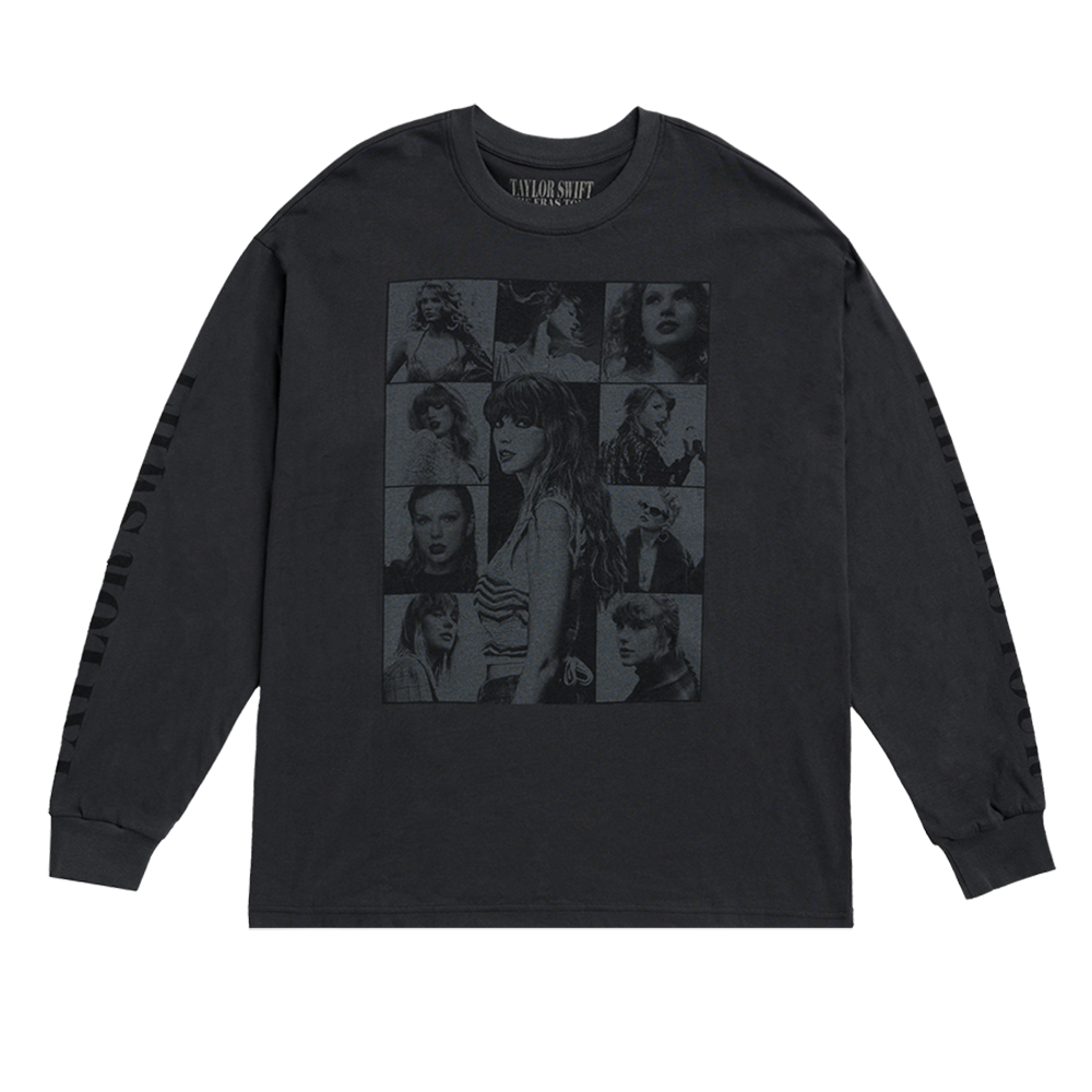 Taylor Swift The Eras Tour Black Long Sleeve T-Shirt Front