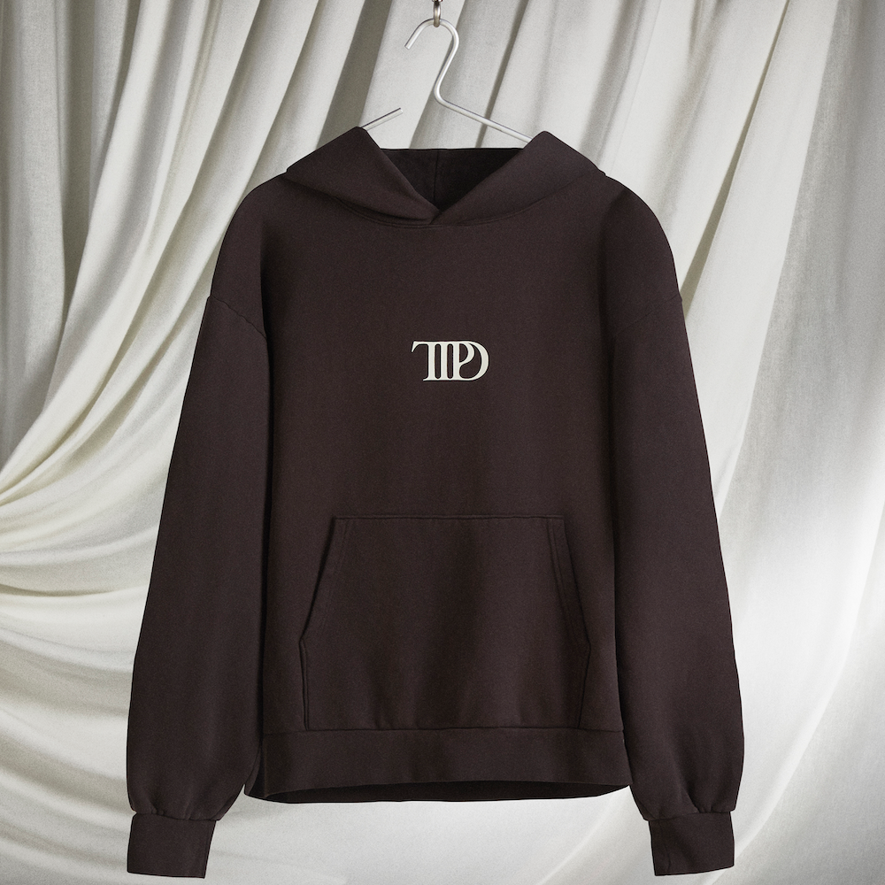 Who's Afraid Of Little Old Me? Dark Brown Hoodie lifestyle front