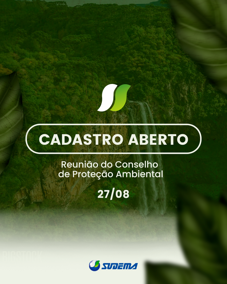 Na próxima terça-feira (27), a partir das 8h30, acontecerá mais uma reunião do Conselho de Proteção Ambiental (Copam). A reunião será aberta ao público, que deve se cadastrar por e-mail.