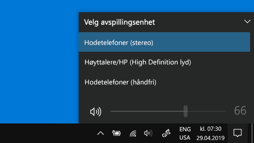 Klikk på Bluetooth-avspillingsenhet