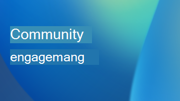 Bild med textöverlägg som säger communityengagemang