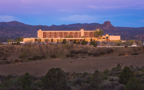 distant view of hotel building