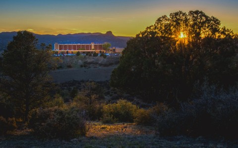 sun rising in arizona mountains