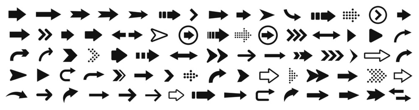 Arrow icon. Mega set of vector arrows